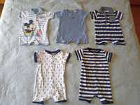 Conjunto de 5 babygrows de verão - tamanho 9 meses