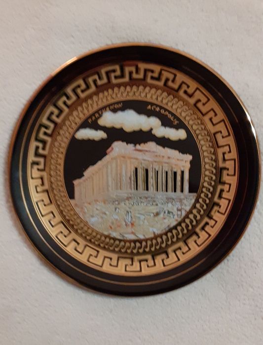 Греческая декоративная тарелка  с Парфеноном.