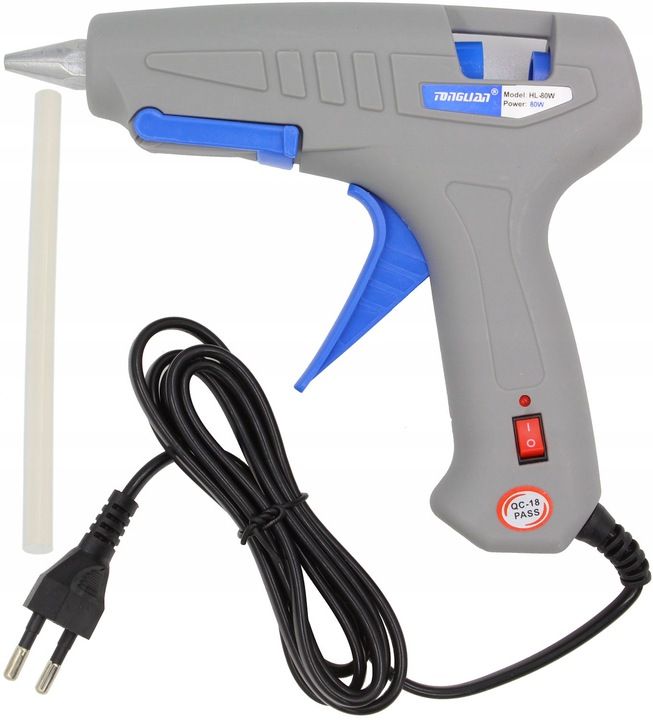 Pistolet Do Kleju Na Gorąco 80w Włącznik + Klej