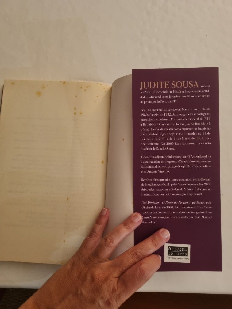 Livro "A vida é um minuto" de Judite de Sousa