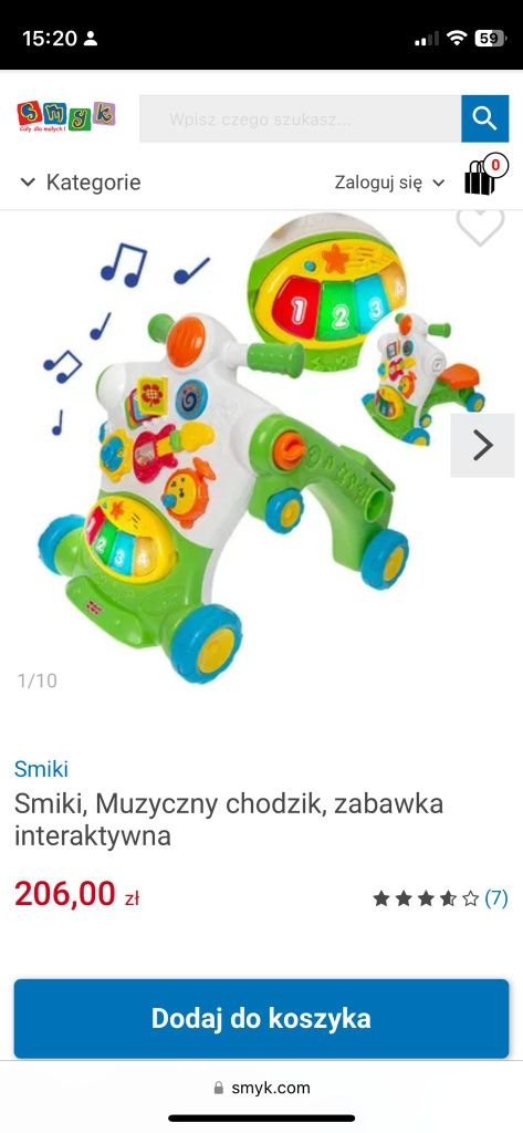 Pchacz z funkcją rowerka biegowego