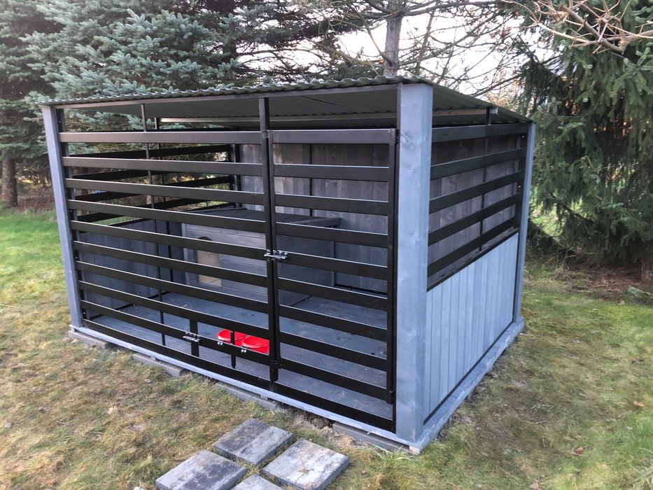 Kojec dla psa panel-drewno