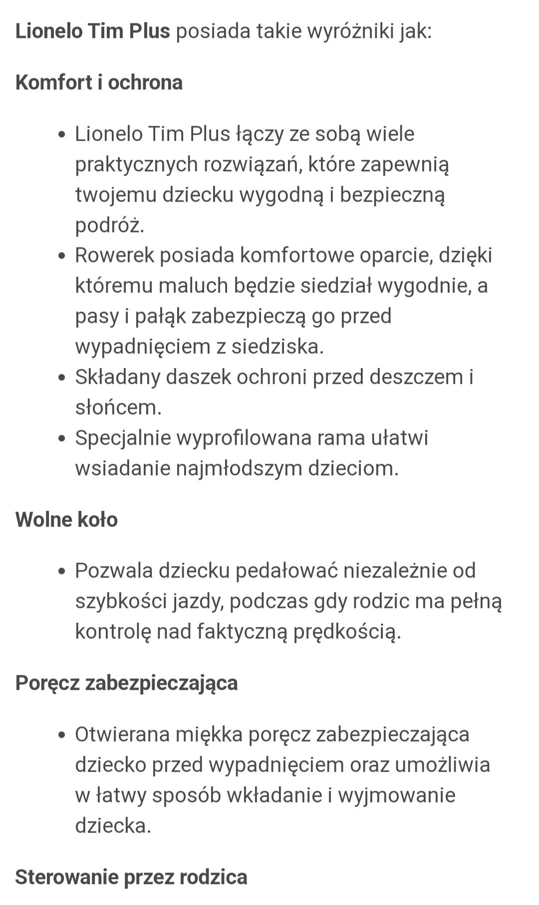 Rowerek trójkołowy lionelo 3w1