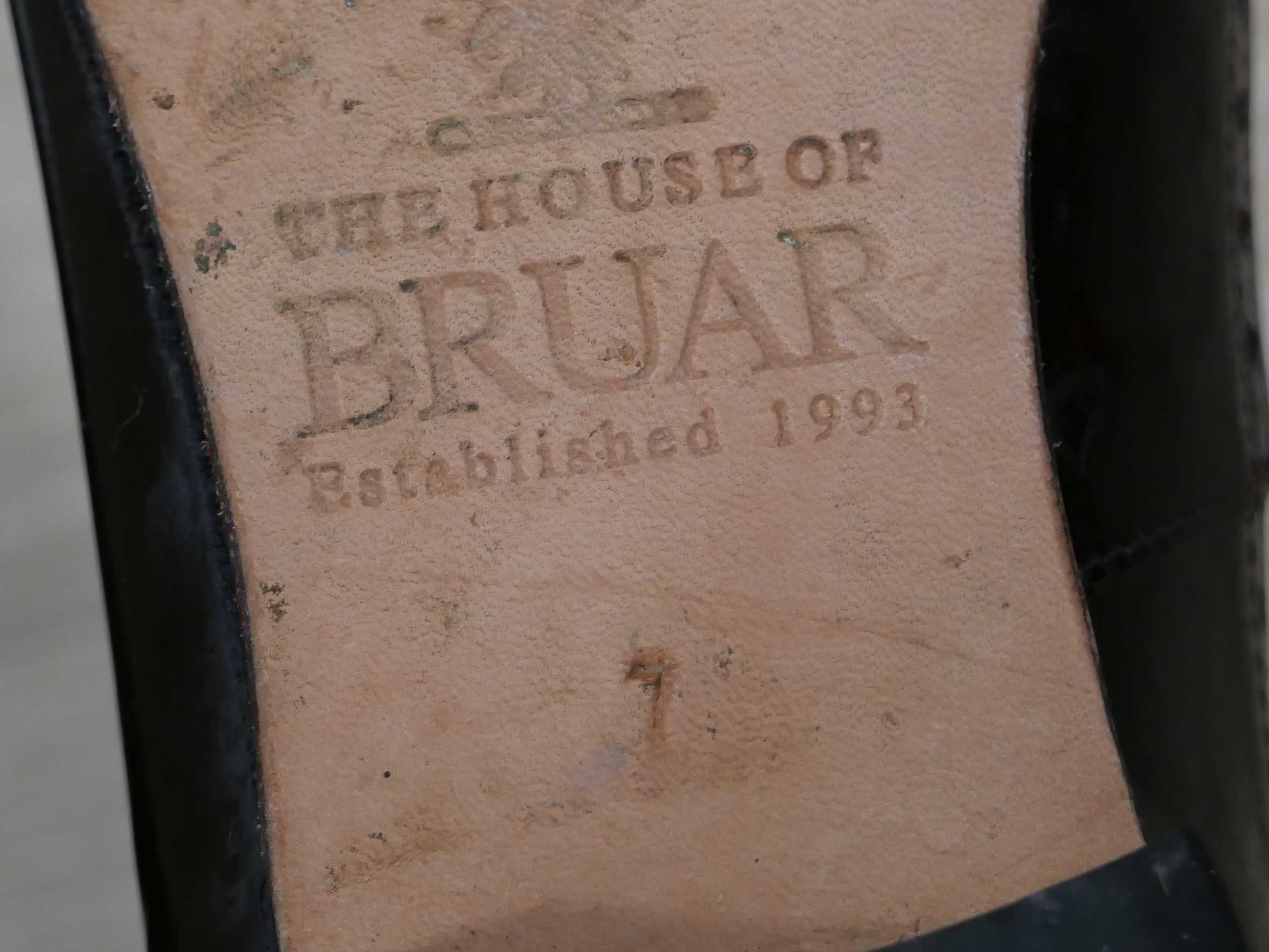 The House of Bruar buty Lordsy brązowe skórzane lekkie 40