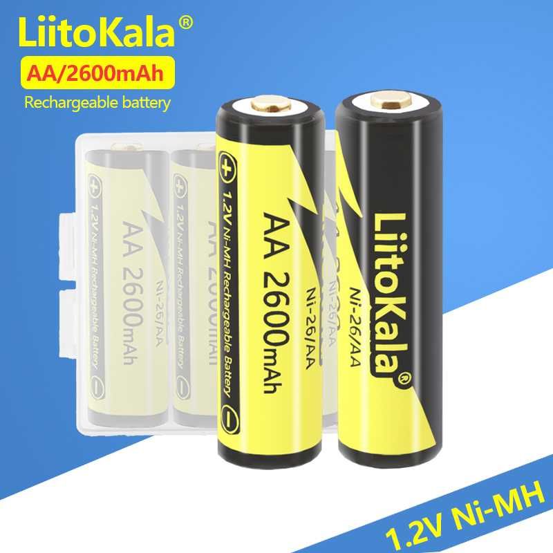 2024 Аккумулятор пальчиковый NI-MH 1.2V Liitokala AAA/AA 1000/2600 mah
