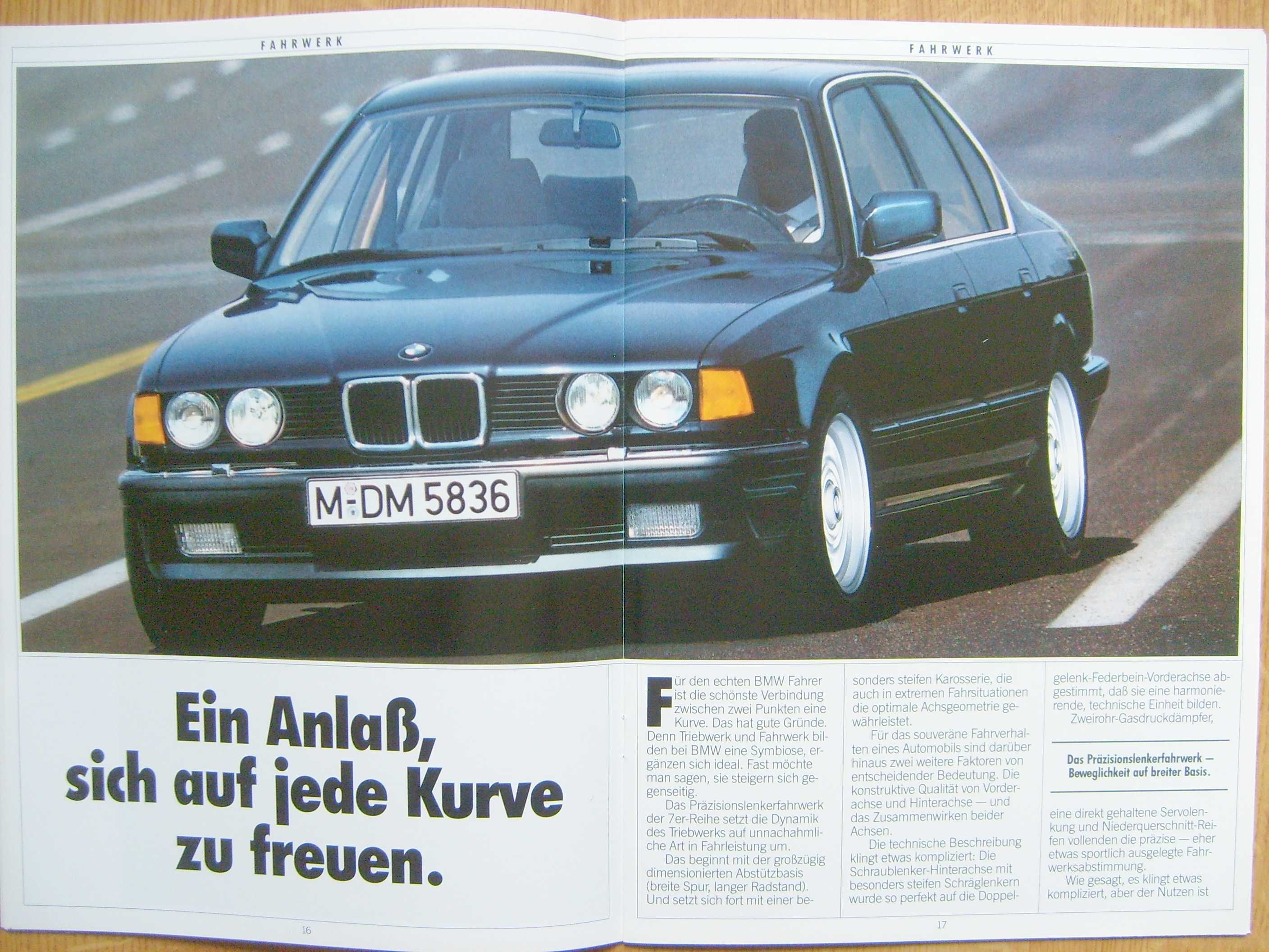 BMW seria 7 E32 - 730i 735i 735iL '89 / prospekt 40 str. *WYPRZEDAŻ