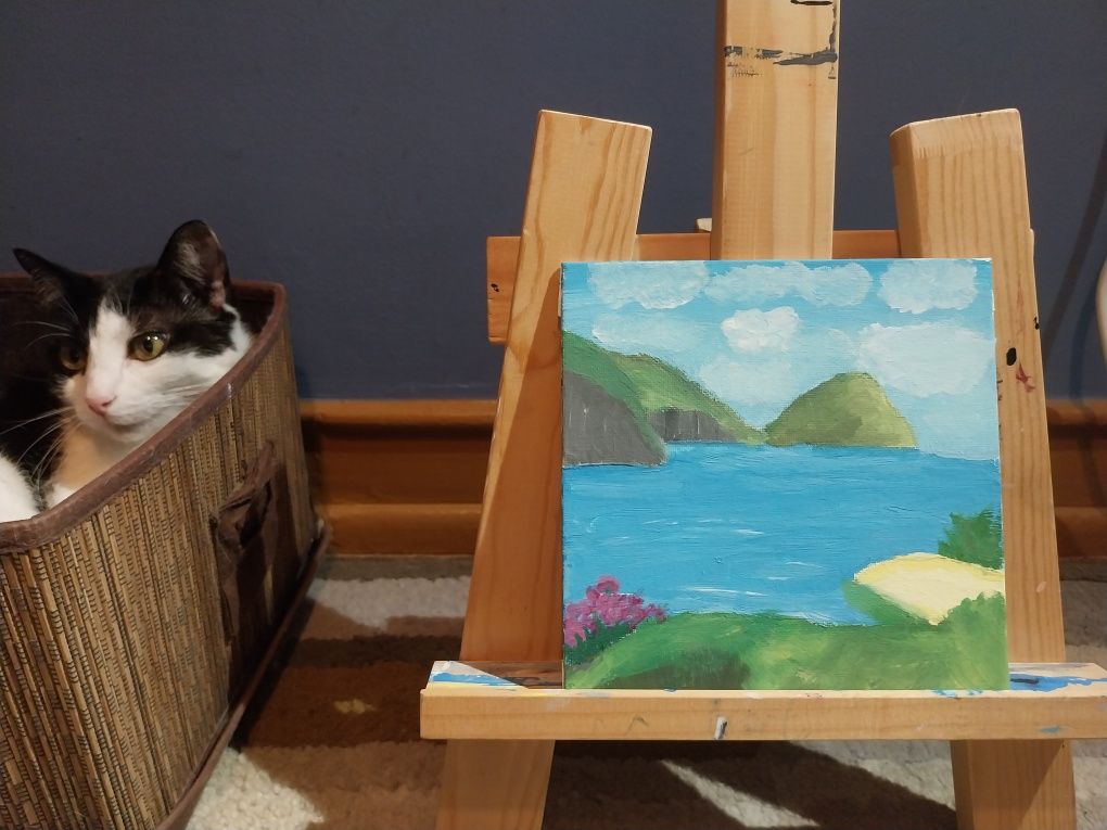 Jardim com vista para o mar