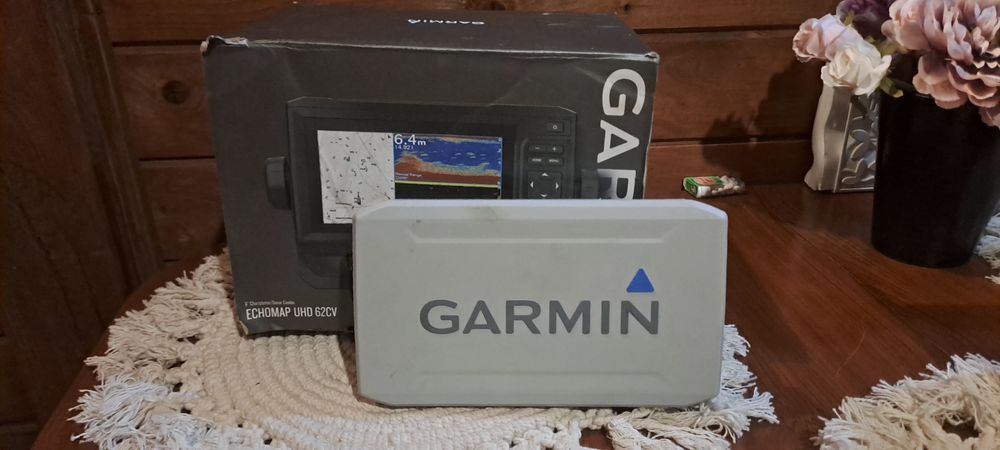 Echosonda Garmin echomap uhd62cv + przetwornik gt24uhd+ karta 16gb gps