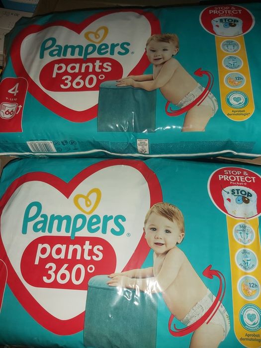 202 szt!!! Nowe pieluszki PAMPERS Pants 4 i Active Baby 4+