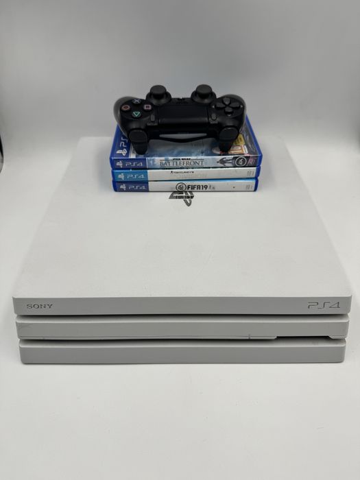 Konsola Biala Ps4 Pro 1Tb 3 Gry Gwarancja