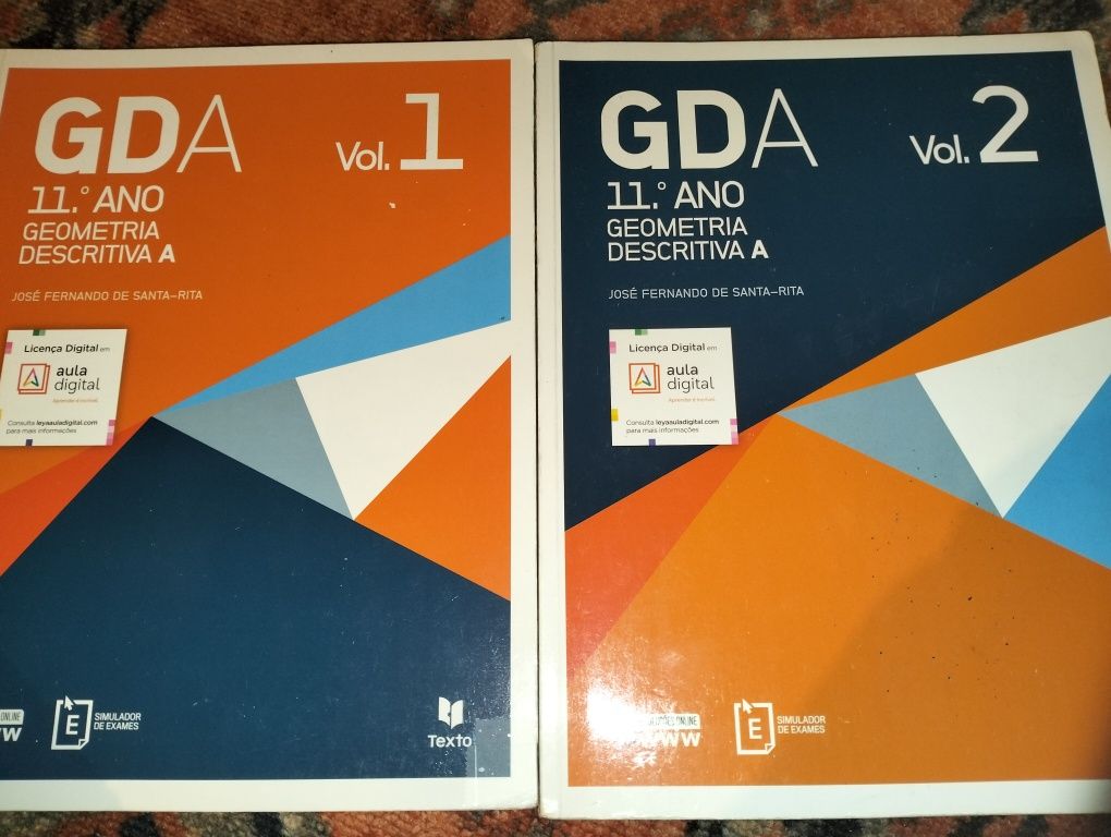 Manuais e Livros de exercícios de geometria descritiva A - 10/11° anos