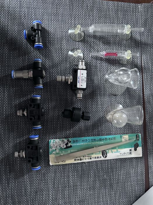 CO2 для акваріума фітінги счетчік пузирьков кран пінцет