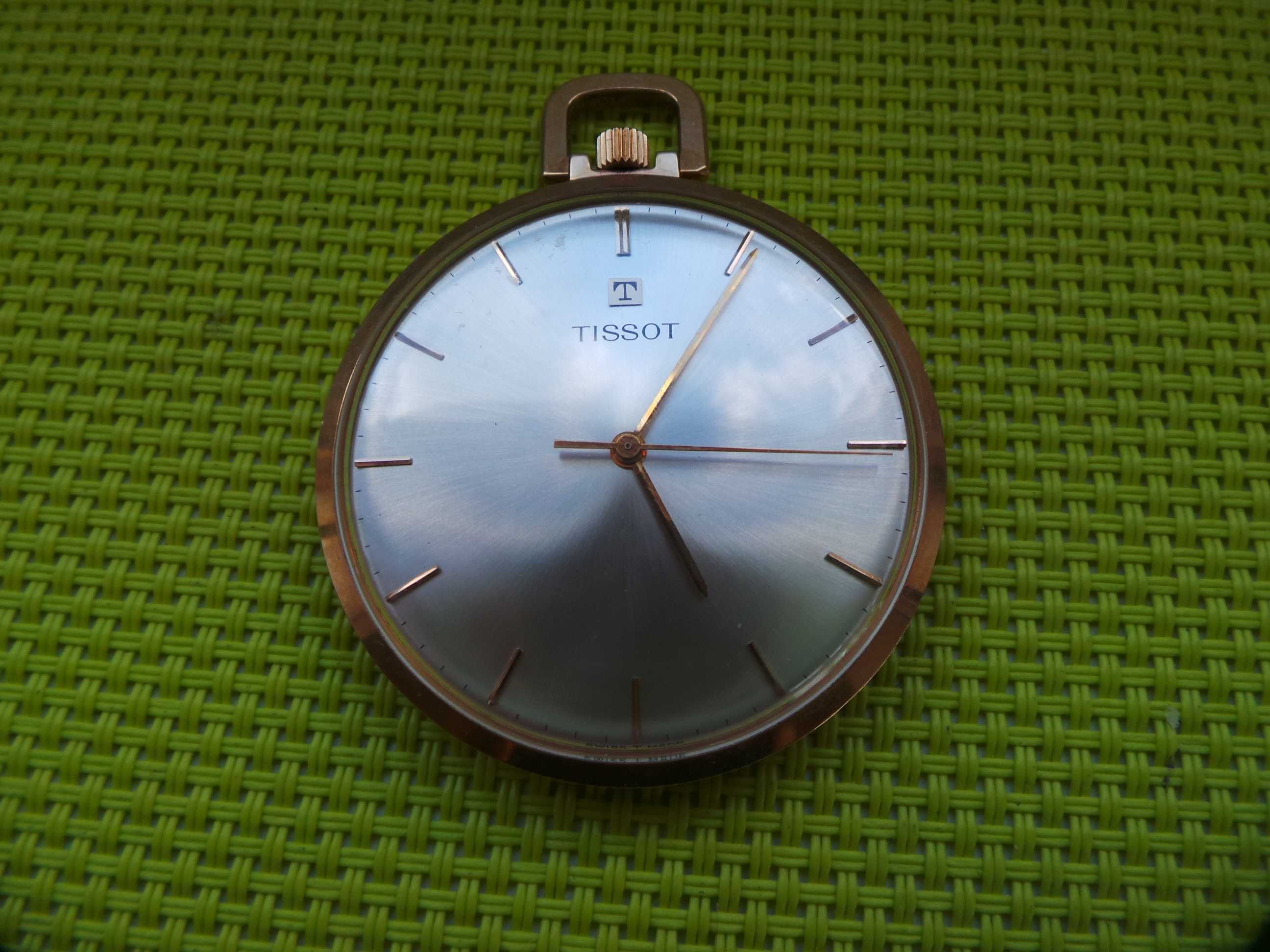 złoty zegarek kieszonkowy tissot 18k.