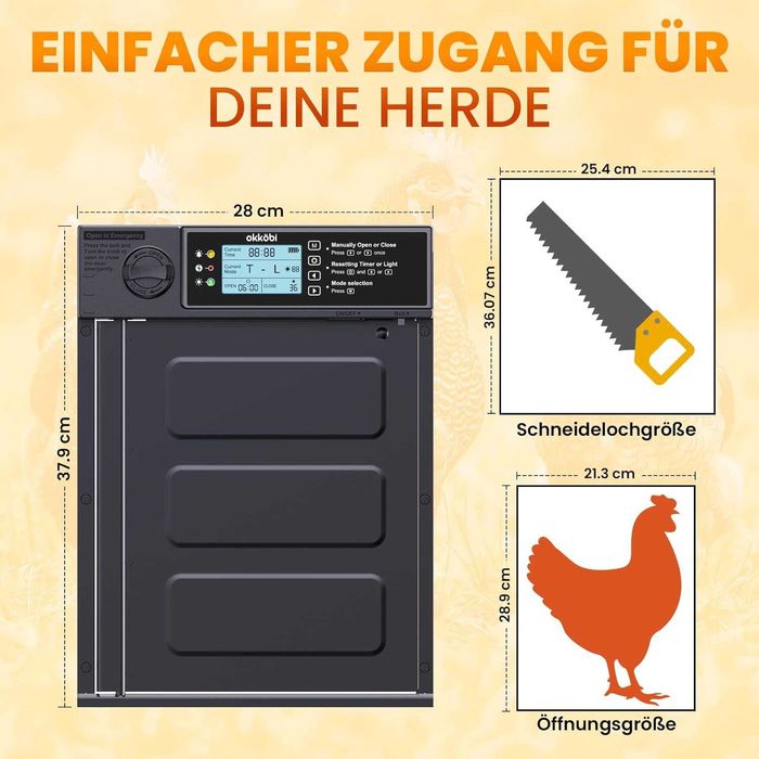 Automatyczne Drzwi Do Kurnika Otwieranie Drzwi Z Timerem Metalowe