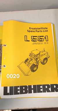 Liebherr L551 ładowarka kołowa katalog części zamiennych DTR
