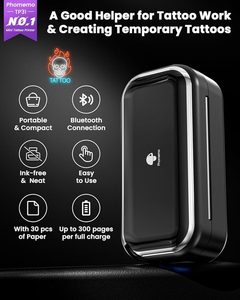 термопринтер для тату-трафаретов Phomemo TP31.