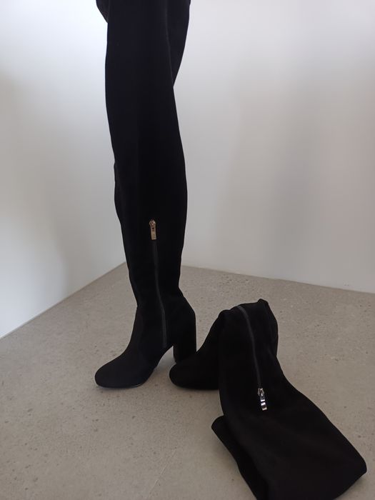 Czarne buty damskie kozaki 36