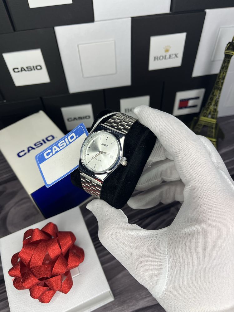 Casio B145 Білий циферблат, наручний годинник, чоловічий