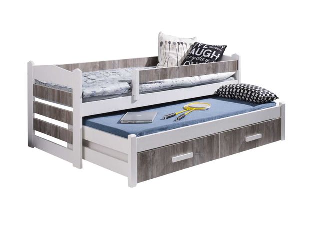 Łóżko piętrowe niskie TIAGO II 80x200 MEBLOBED bardzo solidne i mocne
