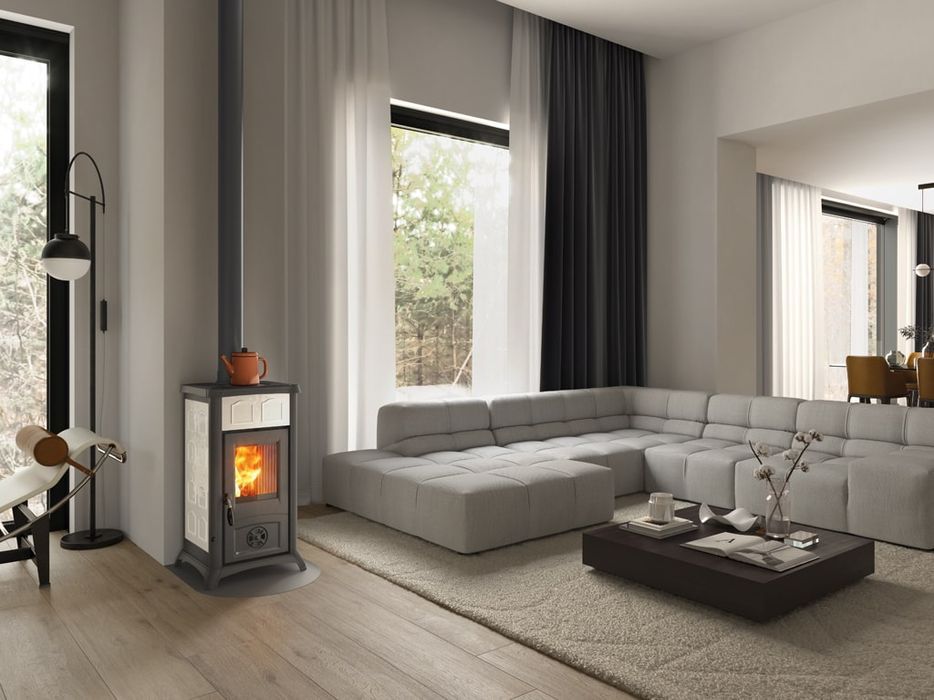 La Nordica Gemma - piec z fajerką na drewno 6 kW