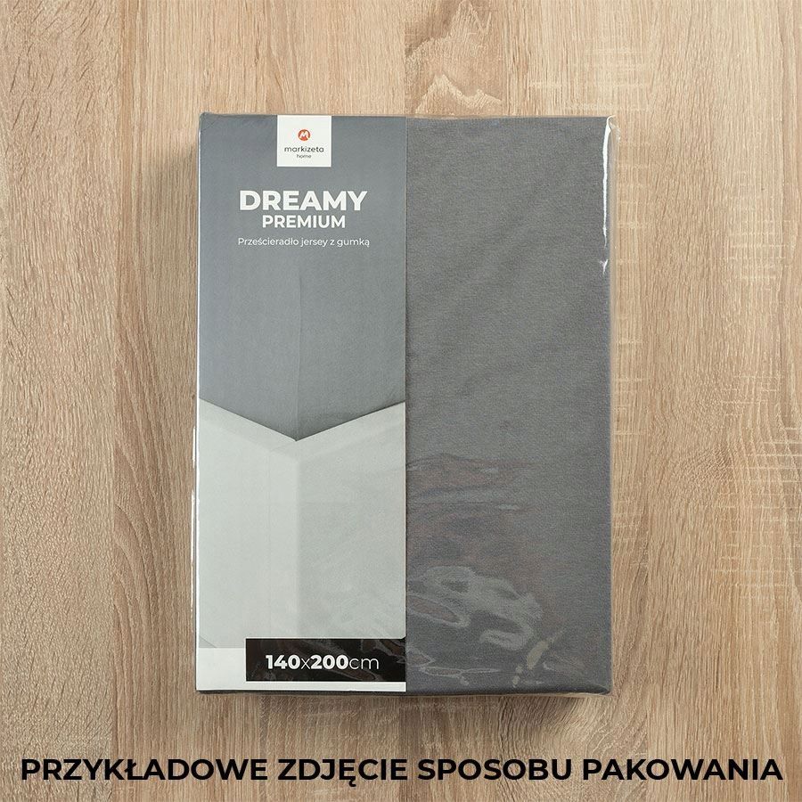 Prześcieradło jersey z gumką 160x200 jasny szary