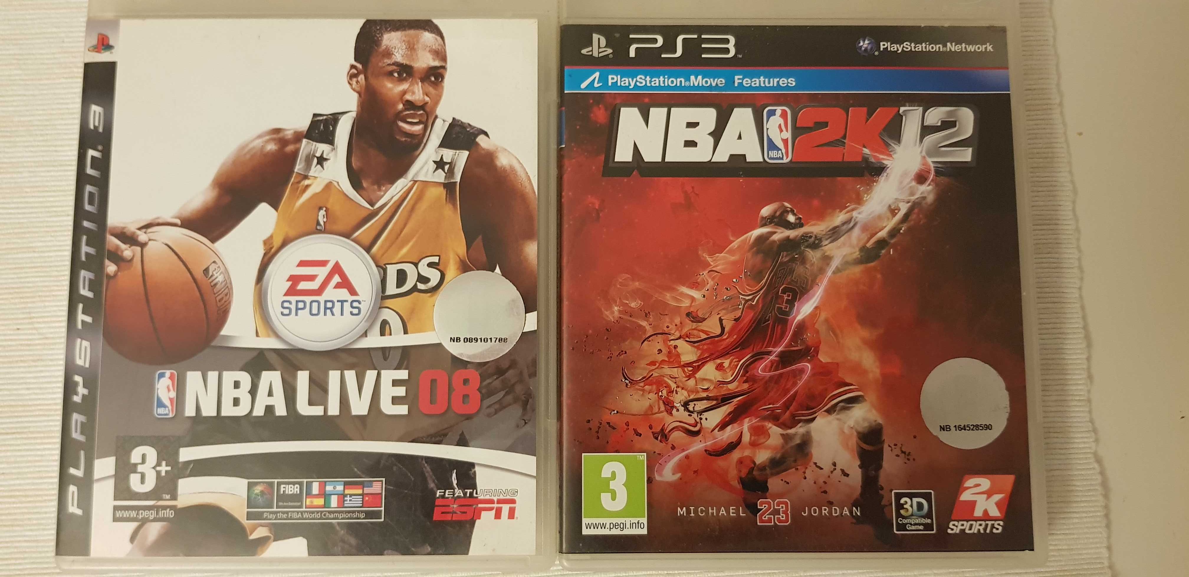 2 gry PS3 NBA Live 08 i NBA 2k12