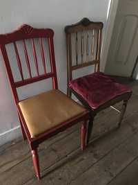 Cadeiras e Caixa de madeira