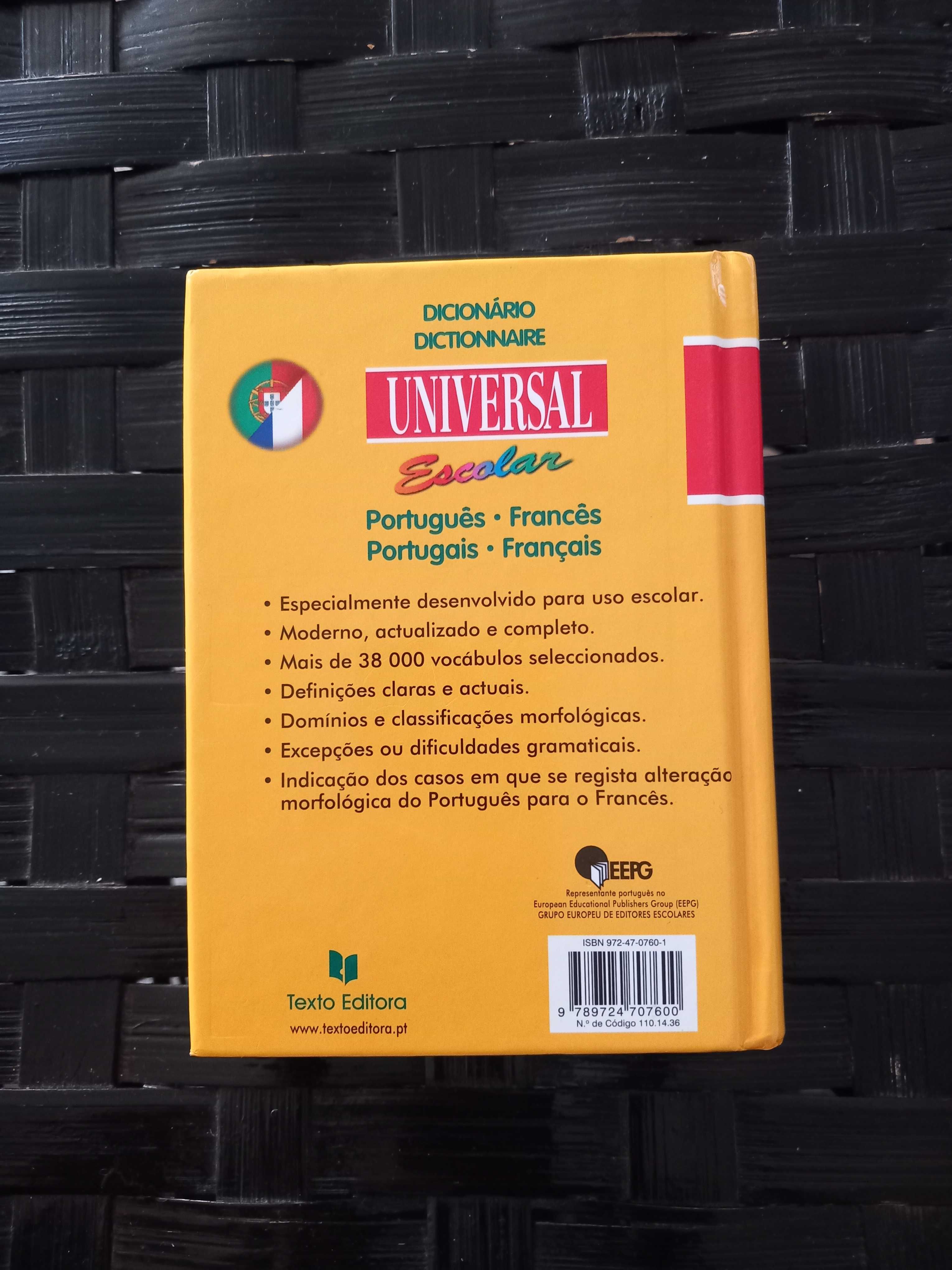 Dicionário Universal Escolar Francês Português Francês NOVO