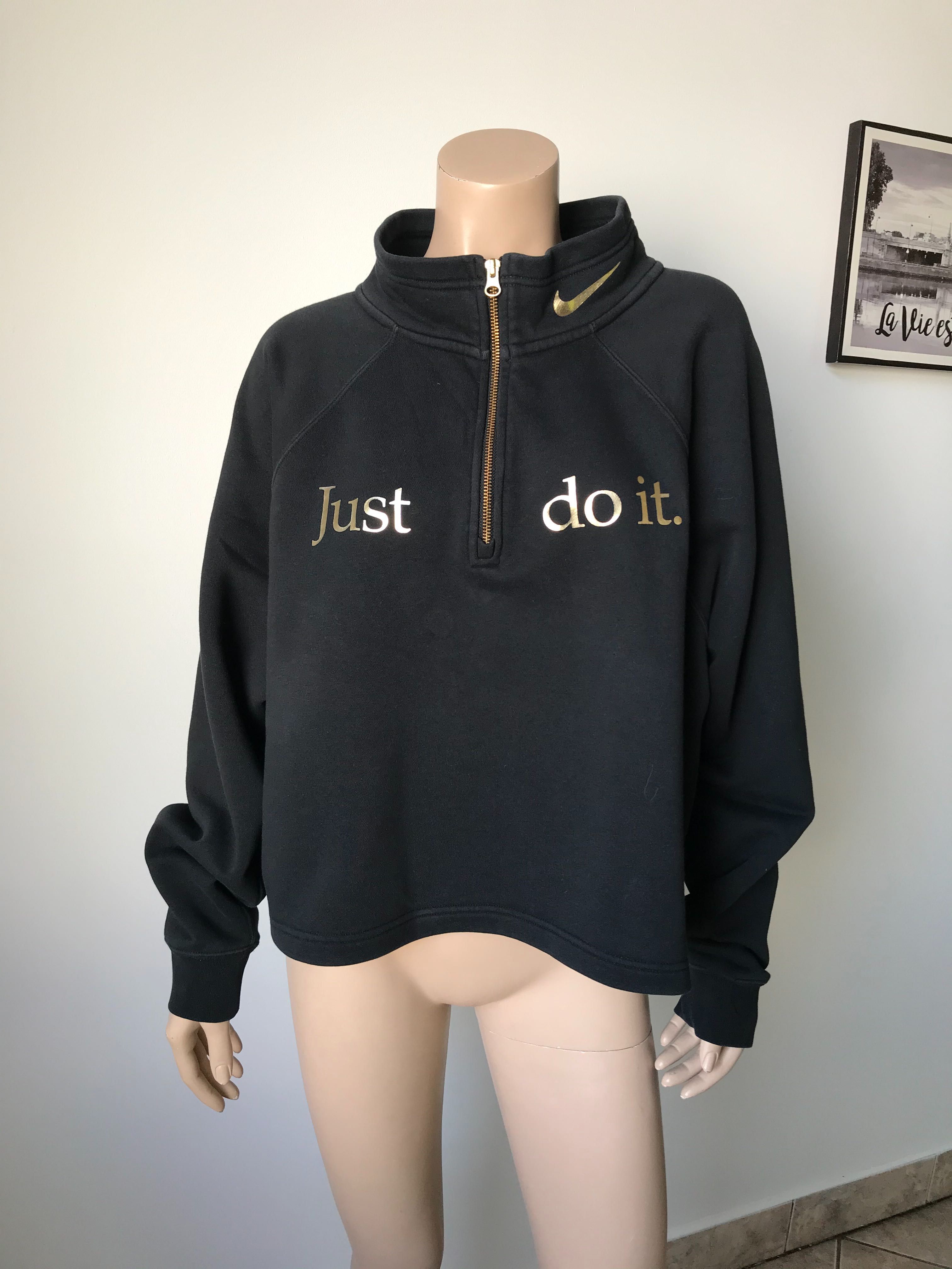 Nike Just Do It bluza damska XL złote napisy.