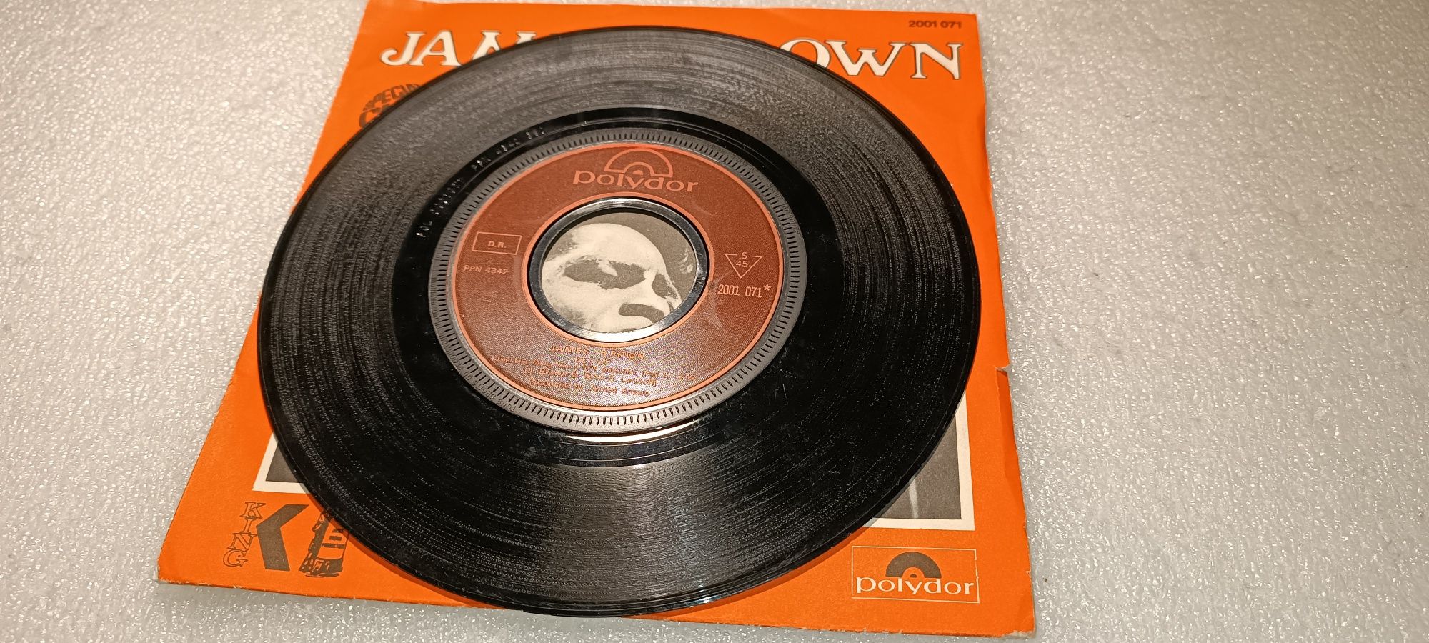 Antigo e raro vinil single James Brown – Sex Machine