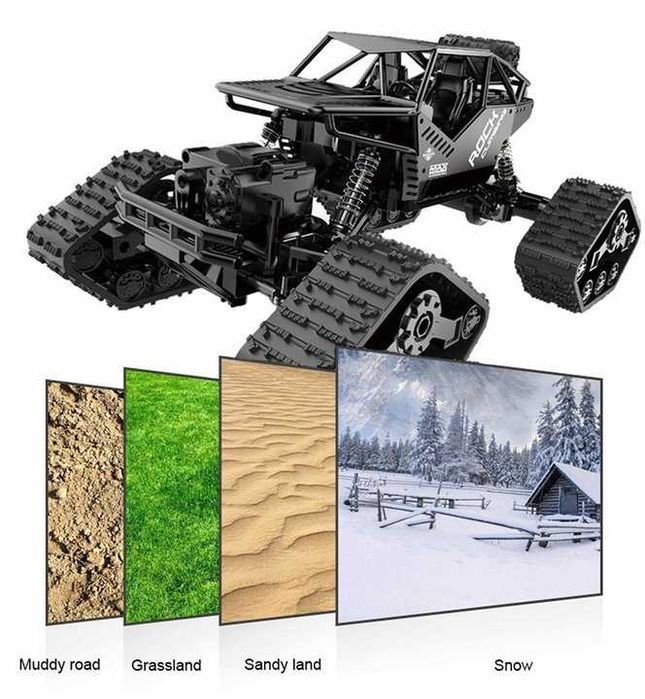 Samochód RC ROCK CRAWLER CLIMBING na Gąsienicach Sterowany AUTO 4x4