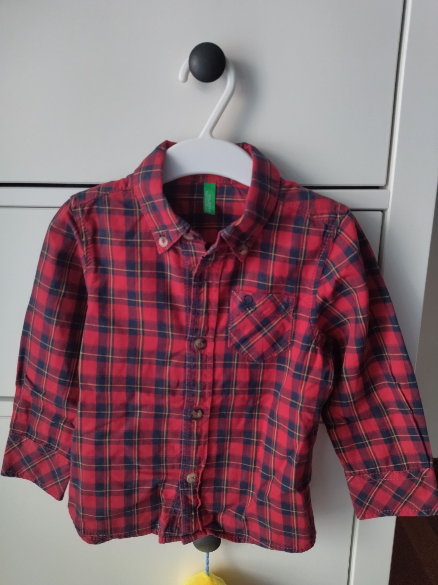 Camisa xadrez 1-2 anos Benetton