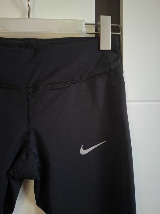 !Jak nowe! Czarne legginsy Nike 3/4, XS!