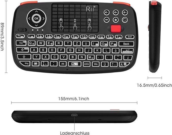 rii klawiatura bluetooth z touchpadem