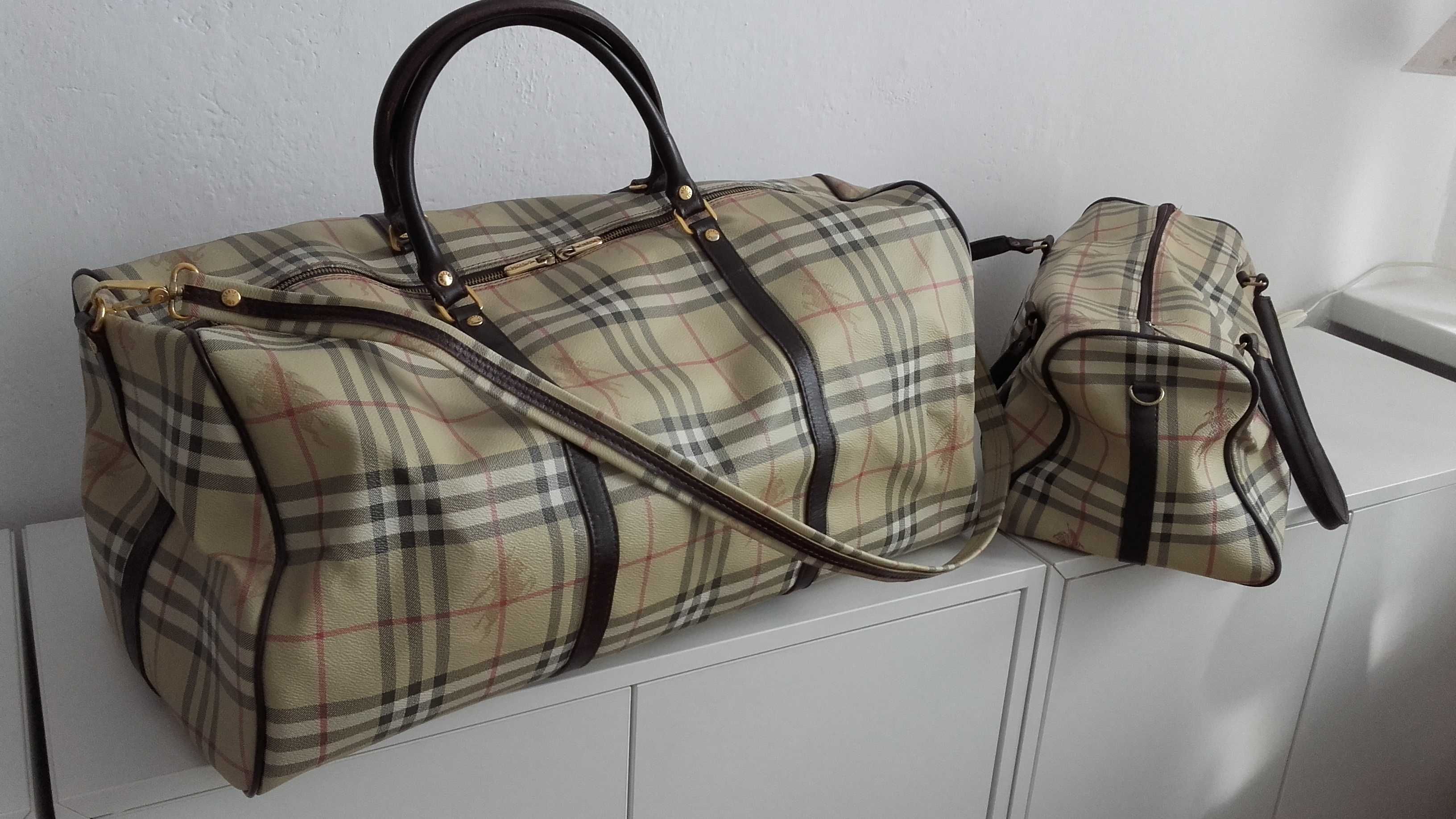 Burberry- zestaw podróżny- 2 torby podróżne