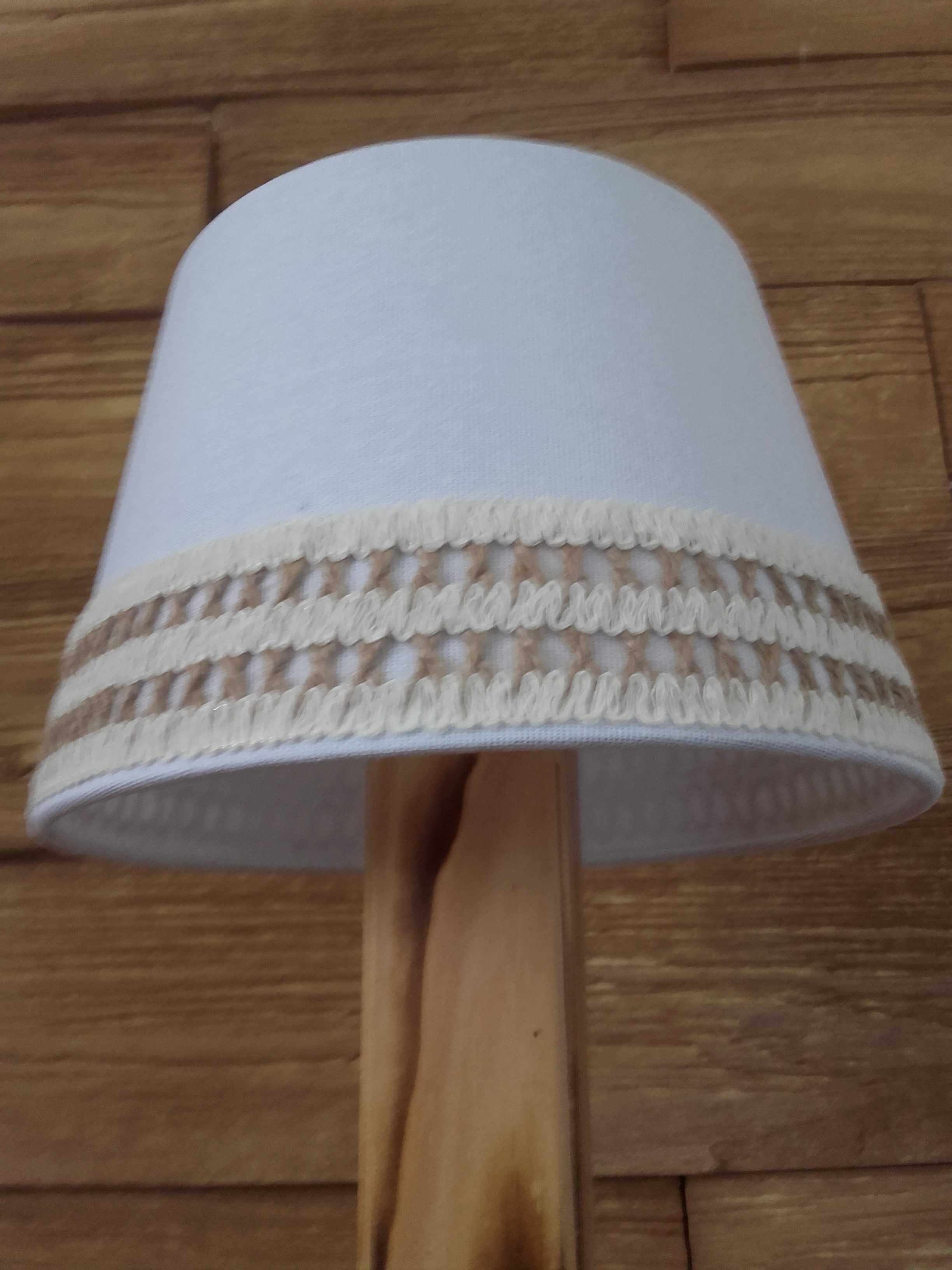 Lampka lampa nocna drewniana boho handmade