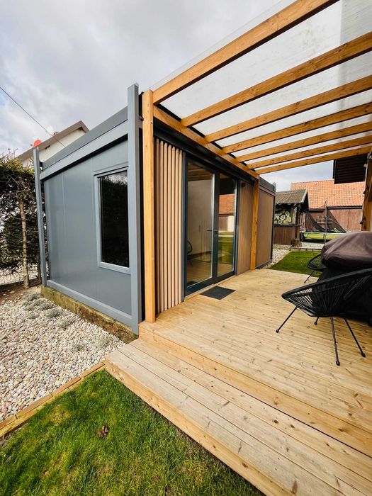 Kontener rekreacyjny - Sauna, Łazienka -  około 6x3m