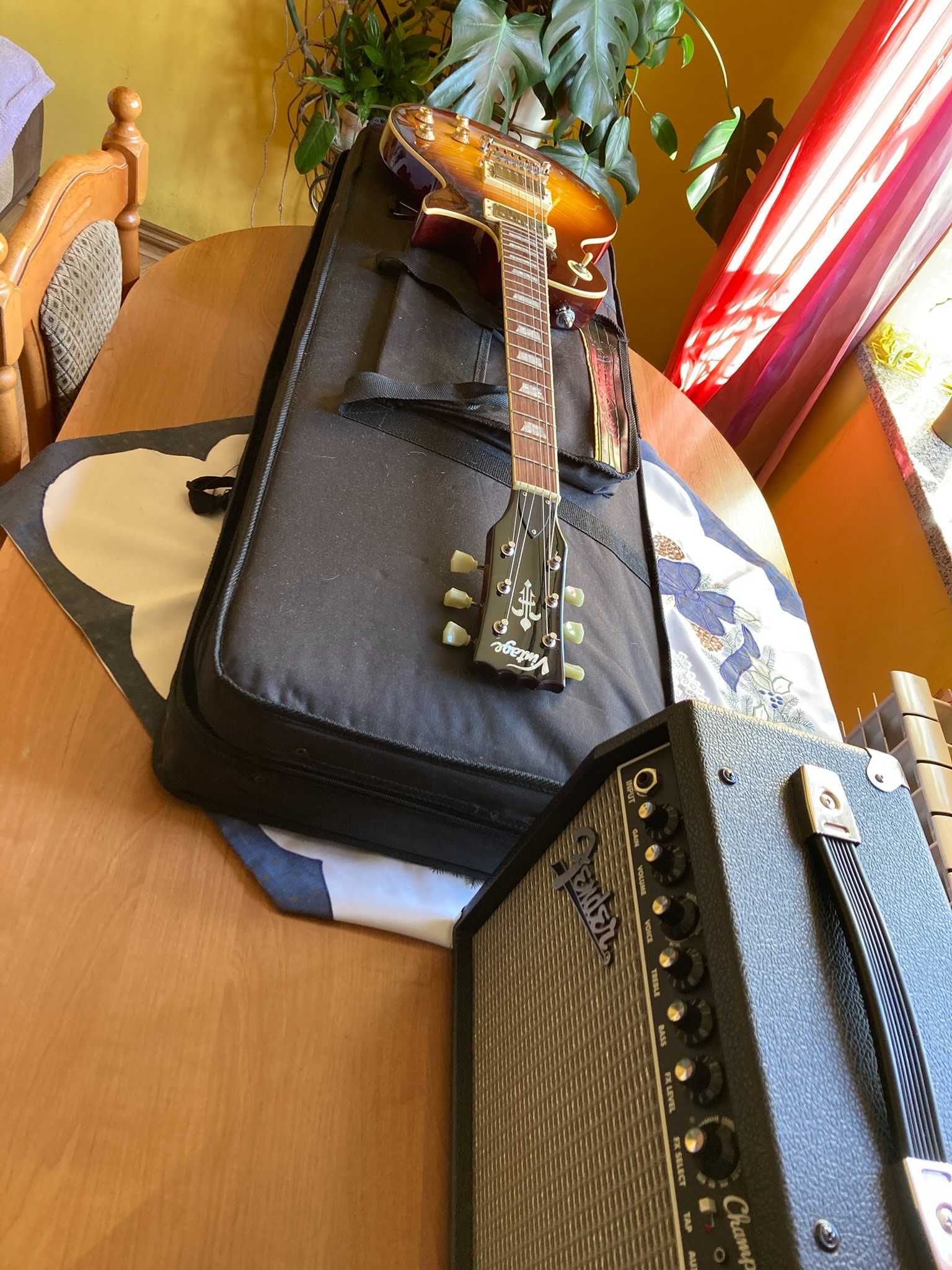 Gitara elektryczna vintage v100 + Akcesoria