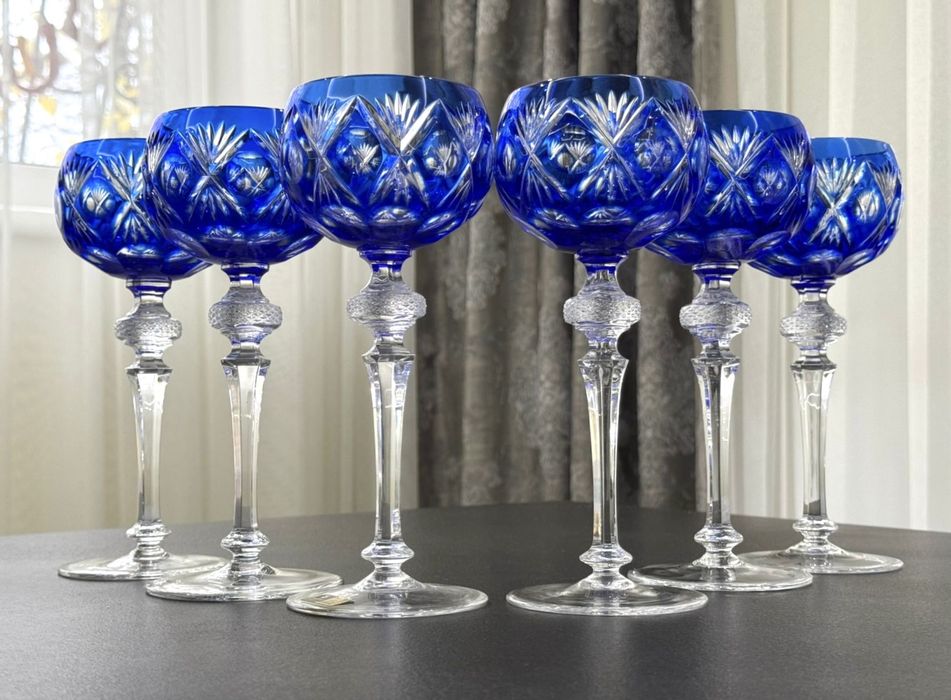 Хрустальные фужеры для вина фирмы WMF Cristal Cabinet GDR Германия