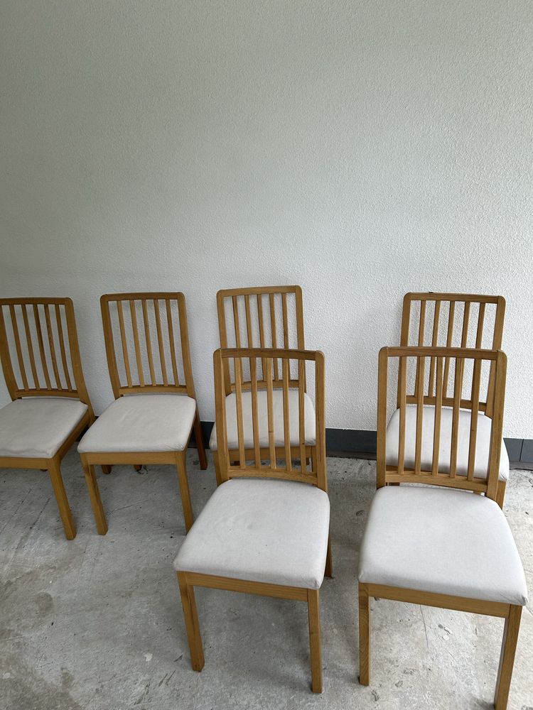 Komplet 6 krzeseł do stołu Ikea