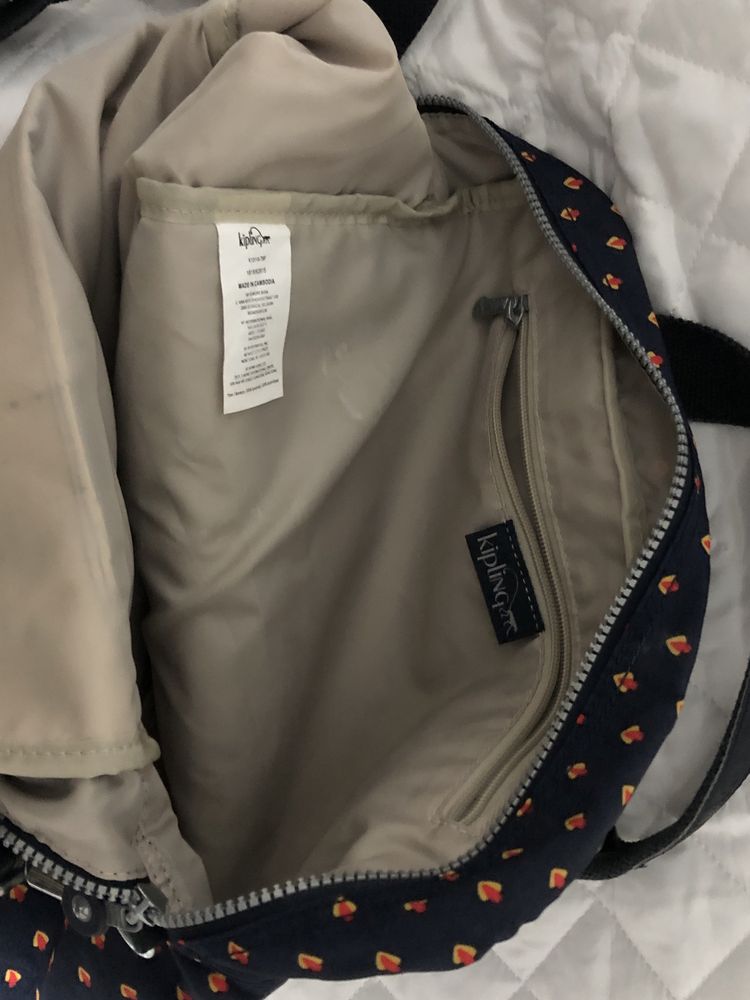 Cумка Kipling з мавпою синя велика вогонь