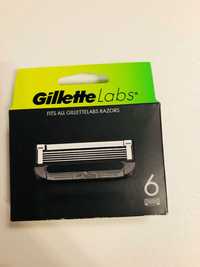 Gilette Labs 6 sztuk zapasowych ostrzy do golenia, wkłady, okazja