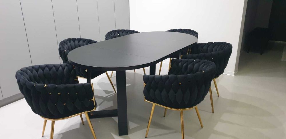 Stół rozkładany czarny