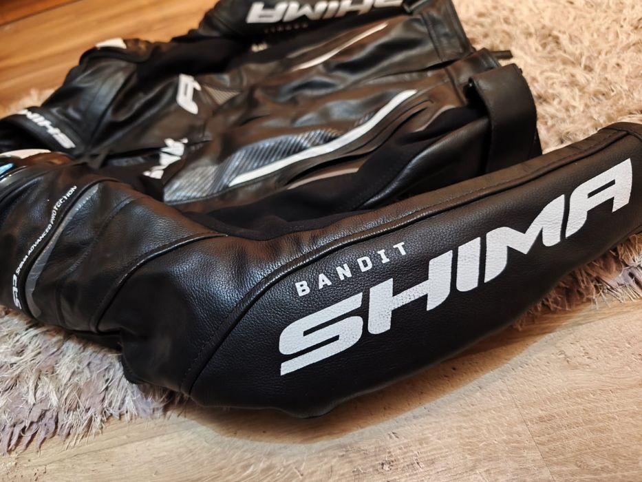 Kurtka skórzana SHIMA BANDIT BLACK czarny