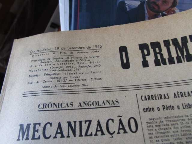Jornal Primeiro janeiro setembro 1945 guerra mundial  Ponte Lima