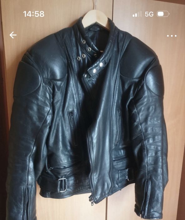 Skórzana kurtka motocyklowa, skóra na motocyk, motor vintage M