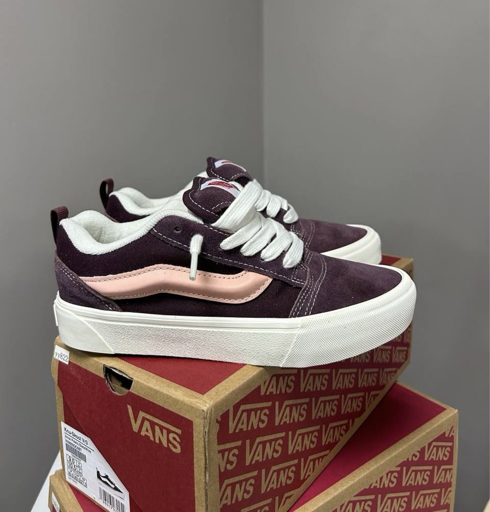 Оригинальные кеды Vans Knu Skool Original Burgundy Pink