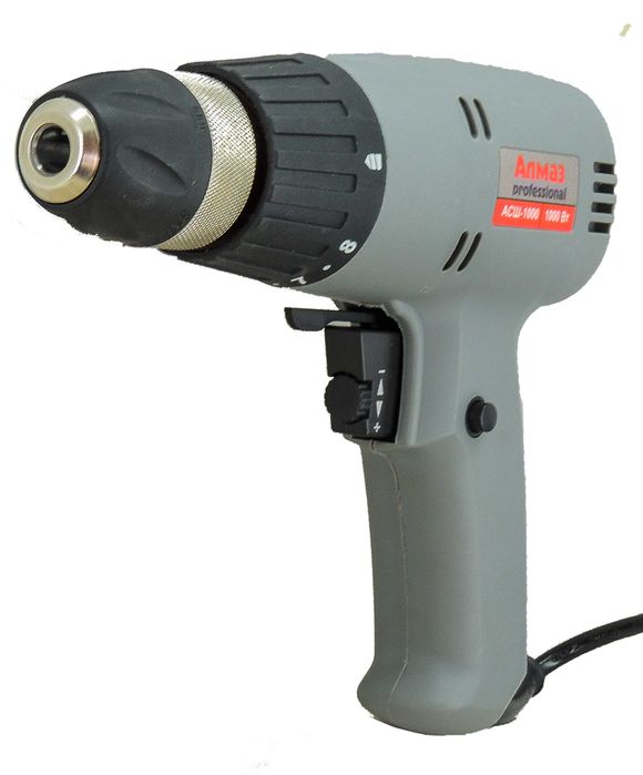 Шуруповерт сетевой Алмаз professional АСШ-1000 металевий дриль