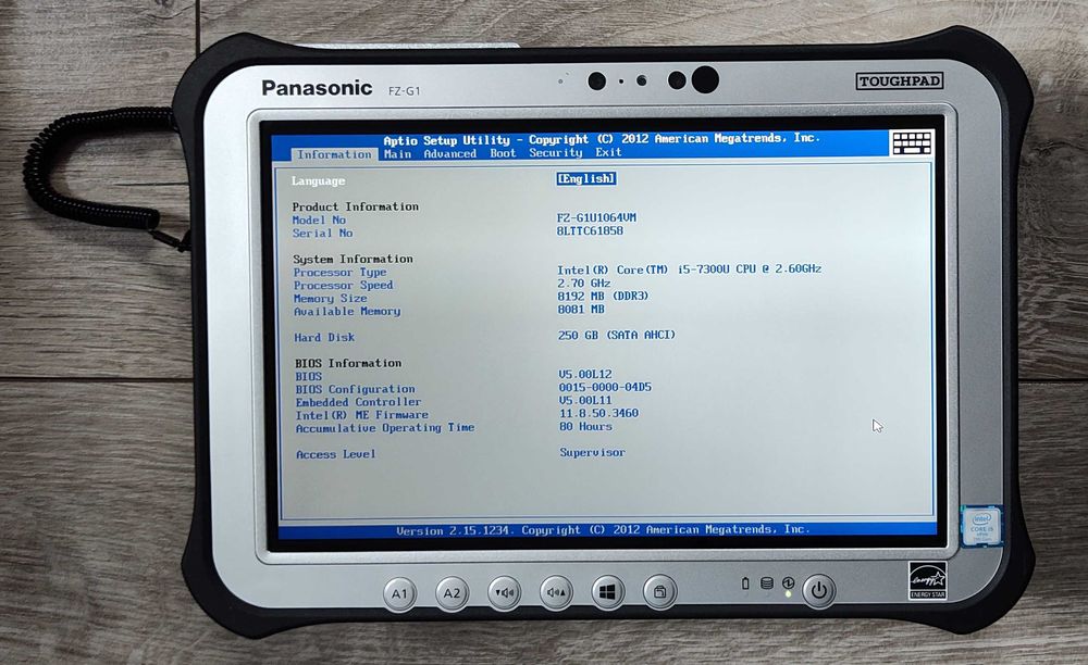 Panasonic FZ-G1 MK5 10.1" IPS FullHD i5-7300u/8 GB/SSD 256 GB/7h