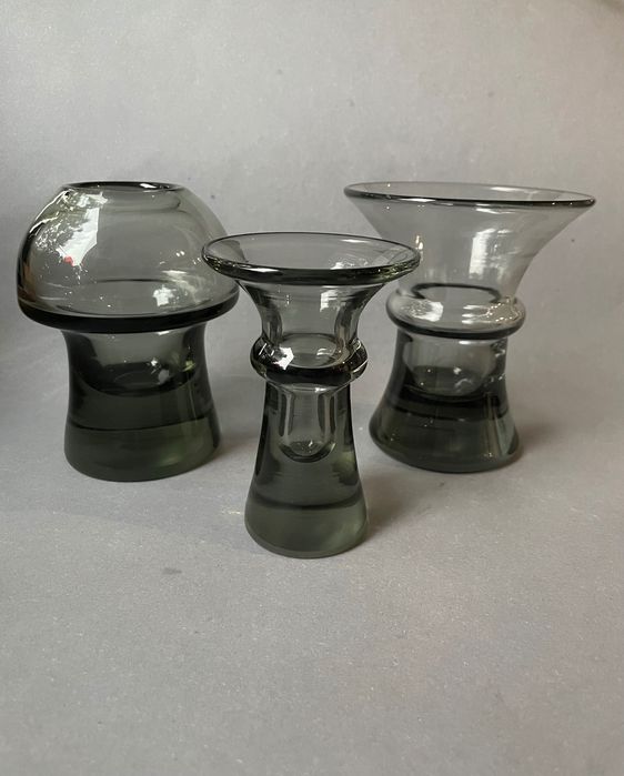 2szt INCO świecznik Horbowy zestaw kolorowe szkło PRL